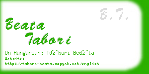 beata tabori business card
